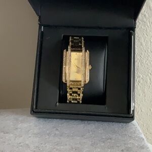 JBW Women's Mink Diamond (1/8 ct.t.w.) 18k Gold Plated Stainless Steel Watch